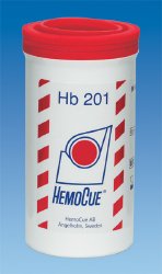 Microcuvette HemoCue® Hb 201 Hemoglobin For HemoCue® Photometers 50 Microcuvettes per Vial 10 µL (50/VL 4VL/BX) by Hemocue, Inc.  ID 111731
